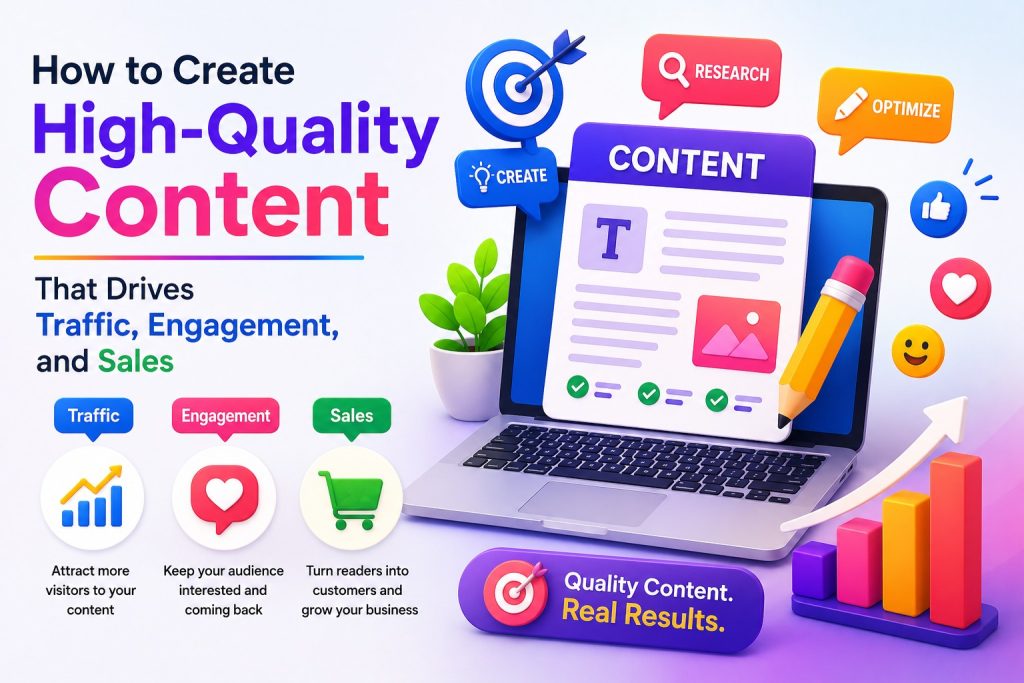 How to Create High-Quality Content That Drives Traffic, Engagement, and Sales